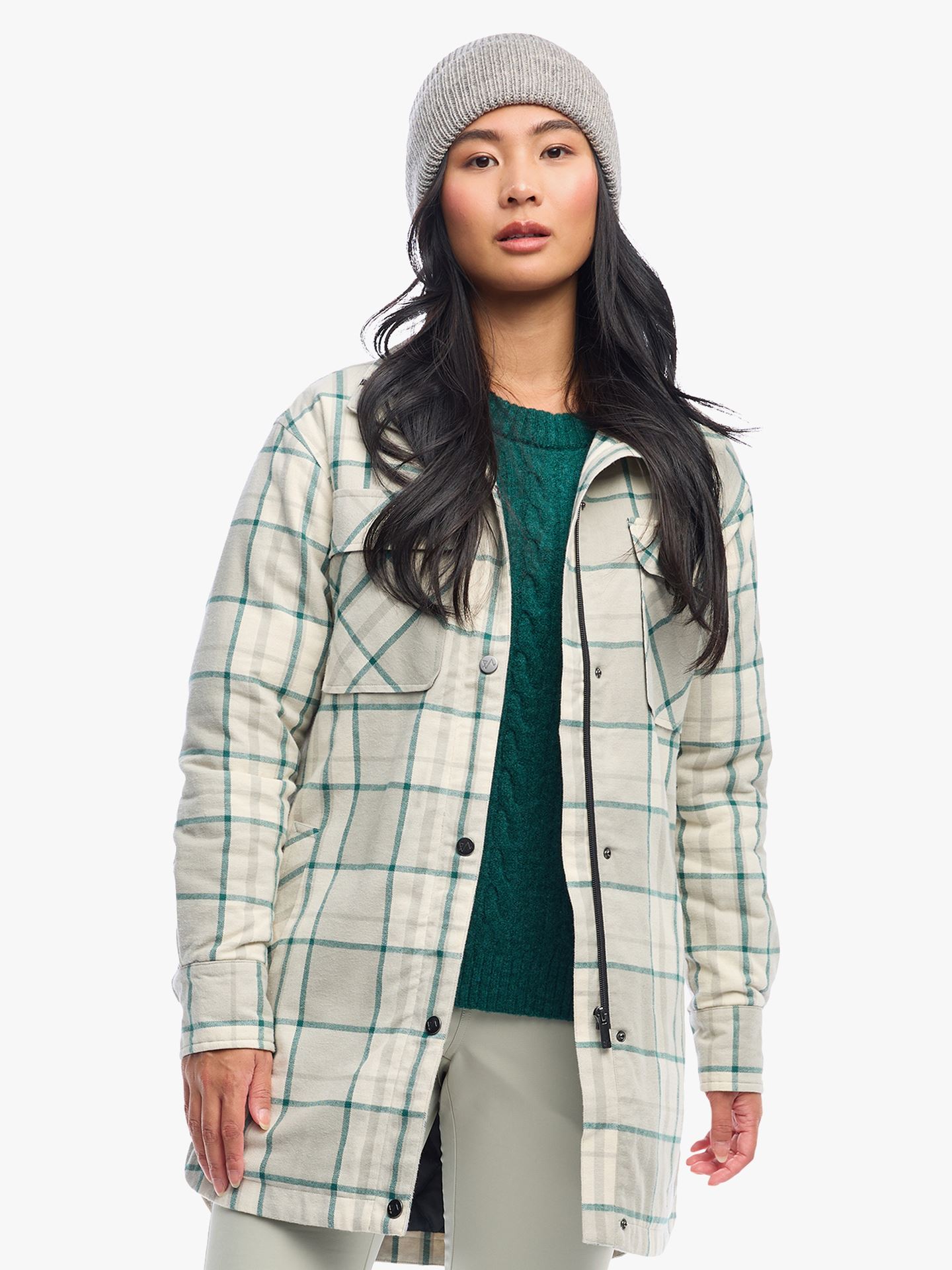 Twentyfour Finse Flannel Jakke D Varm Grå