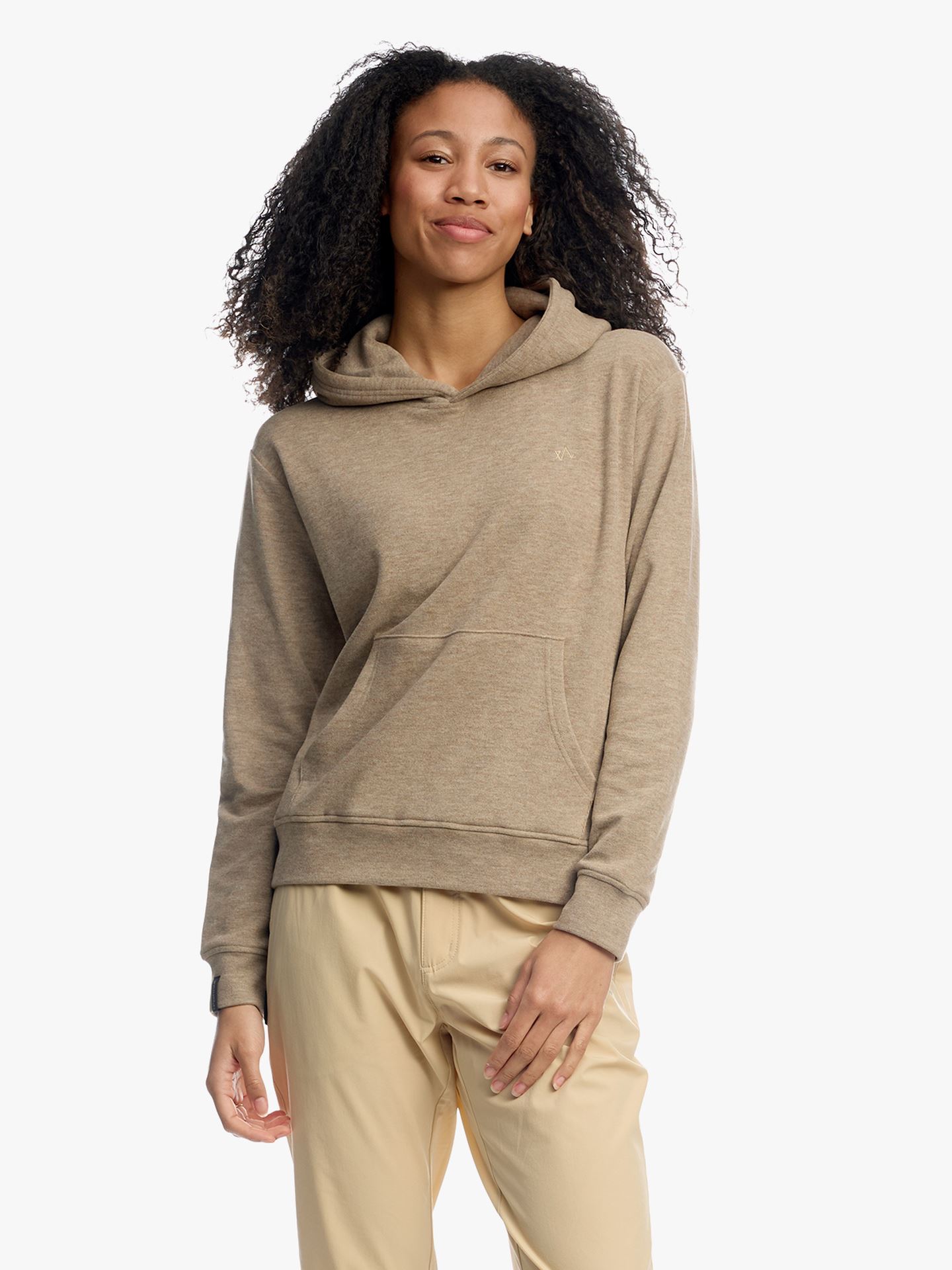 Twentyfour Mode Comfy Hoodie D Mørk Beige