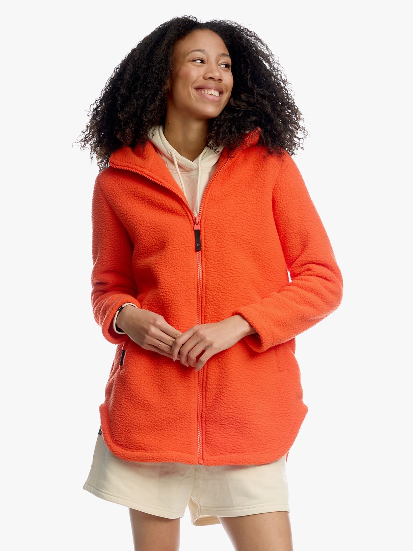 Twentyfour Mode Pile Jakke D Tomatrød