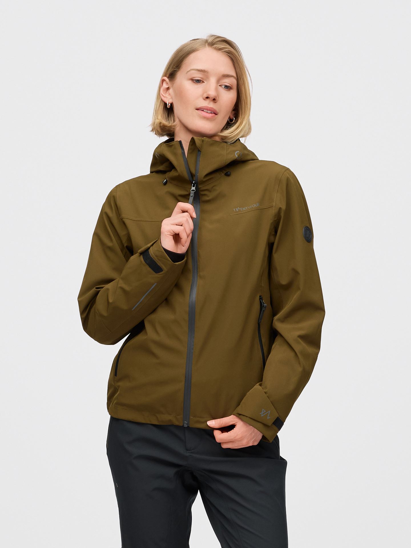 Twentyfour Aurora 2L Skalljakke D M Oliven