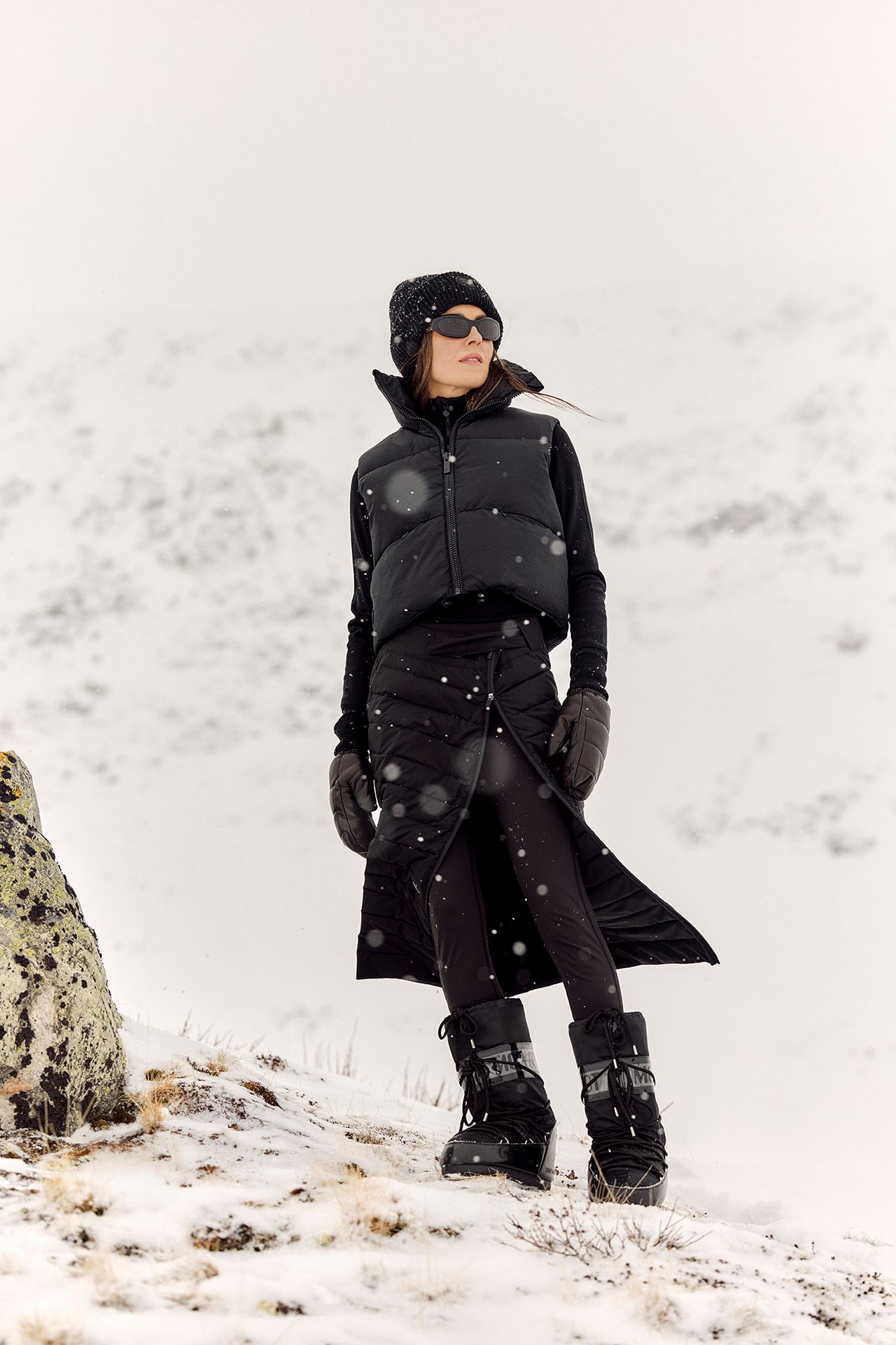 Twentyfour Mode Ava Puffy Vest D Sort