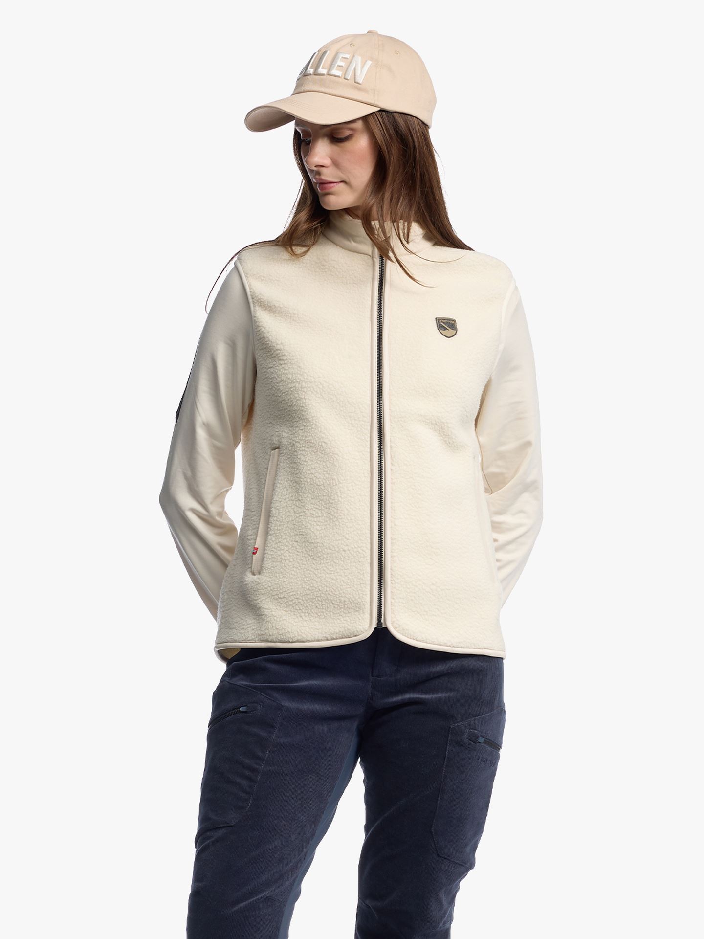 Twentyfour Aurora Pile Vest D KLN Gråhvit