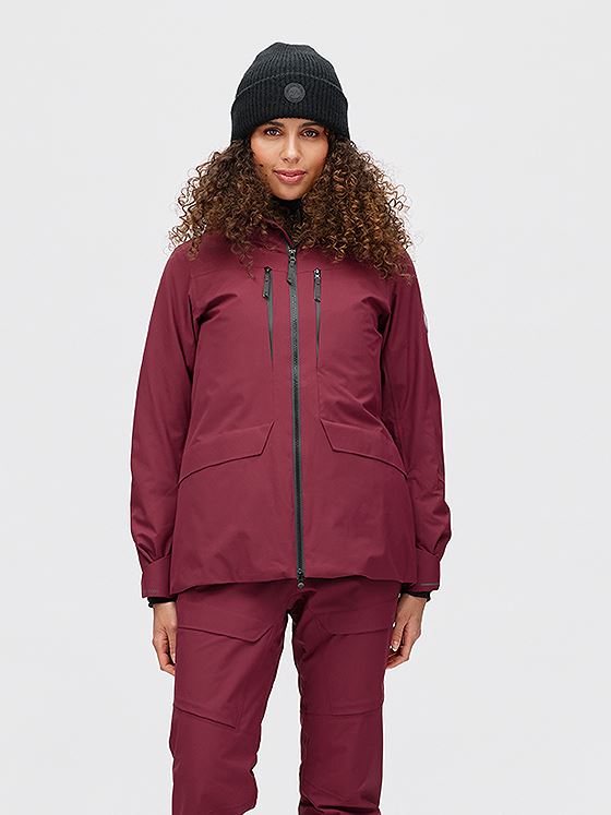 Twentyfour Aurora PL Skalljakke D M Burgunder