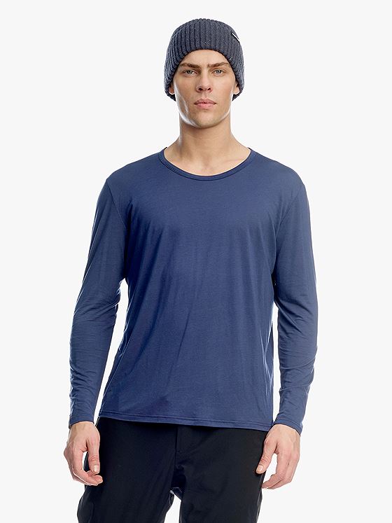 Twentyfour Mode Ullmix Topp H Marineblå