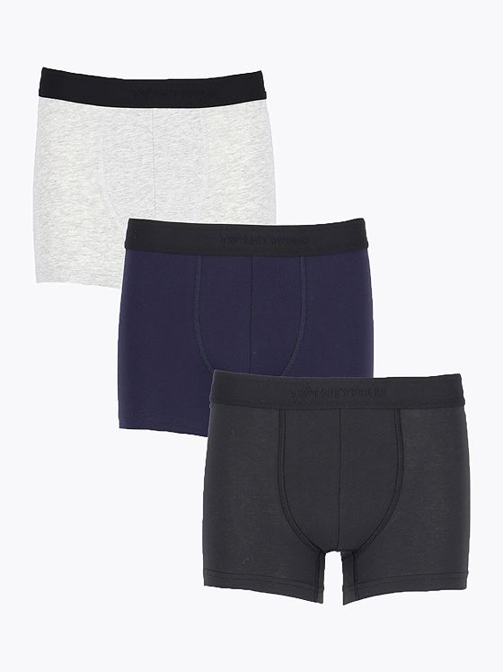 Twentyfour & Boxer 3pk JR Sort/Marine/Grå