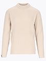 Twentyfour Mode Rib RN Sweater U Gråhvit